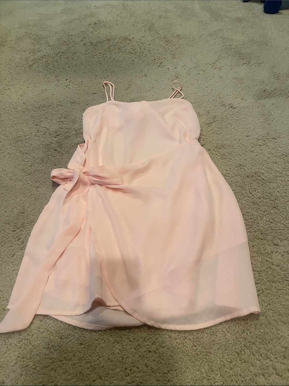Lucy in the Sky Light Pink Spaghetti-Strap Wrap Dress